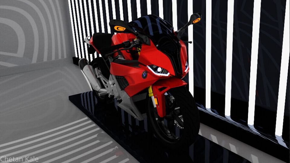 3D Render Of BMW G 310 R With A Fairing. Inspired By BMW S1000 RR-3