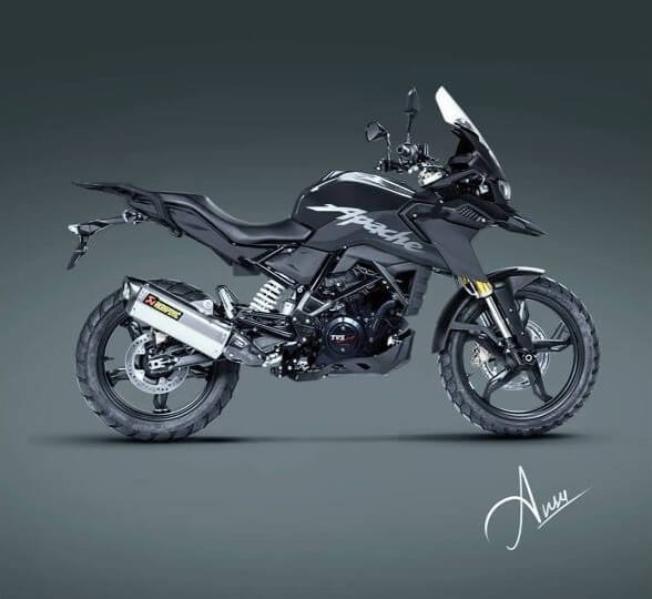 3D Render Of TVS Apache 310 Adventure