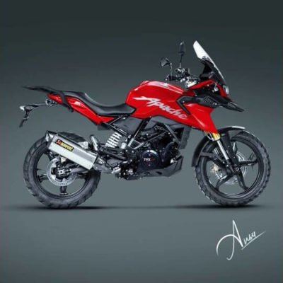 3D Render Of TVS Apache 310 Adventure