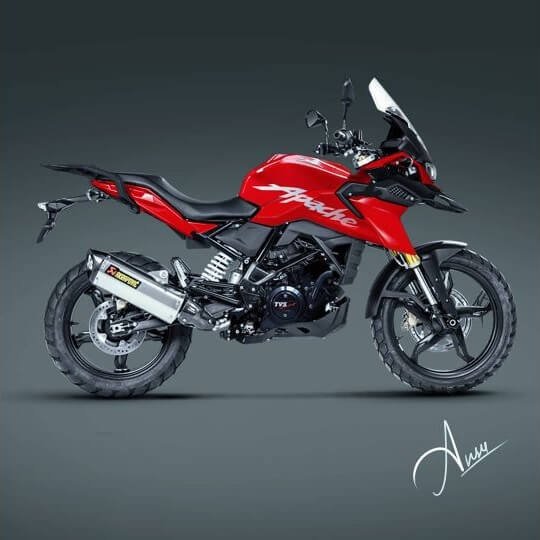 3D Render Of TVS Apache 310 Adventure